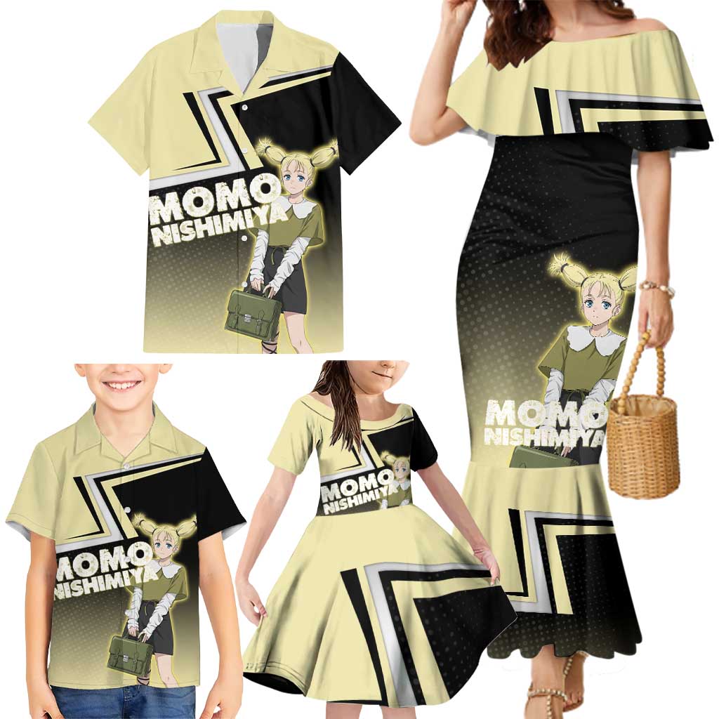 Momo Nishimiya Family Matching Mermaid Dress and Hawaiian Shirt Soft Pastel Anime Style