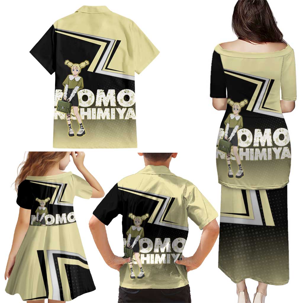 Momo Nishimiya Family Matching Puletasi and Hawaiian Shirt Soft Pastel Anime Style