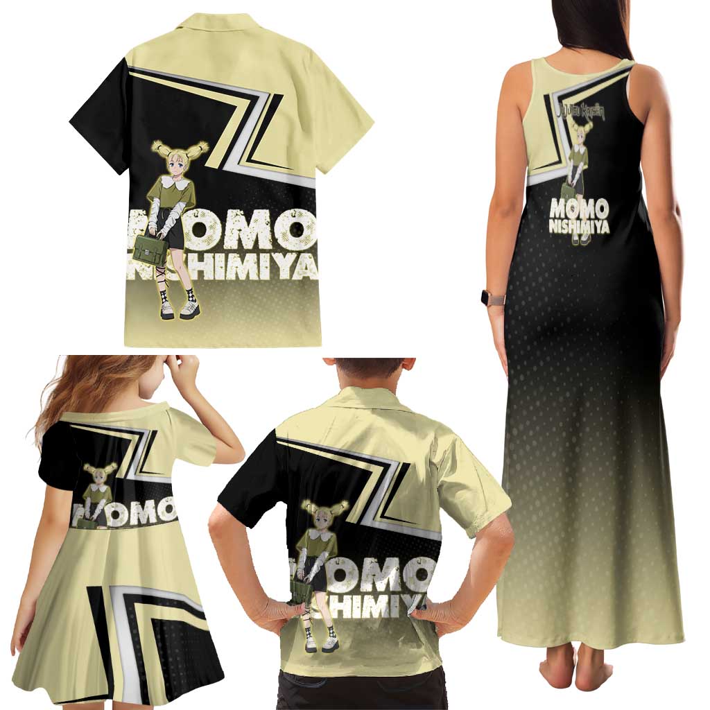 Momo Nishimiya Family Matching Tank Maxi Dress and Hawaiian Shirt Soft Pastel Anime Style