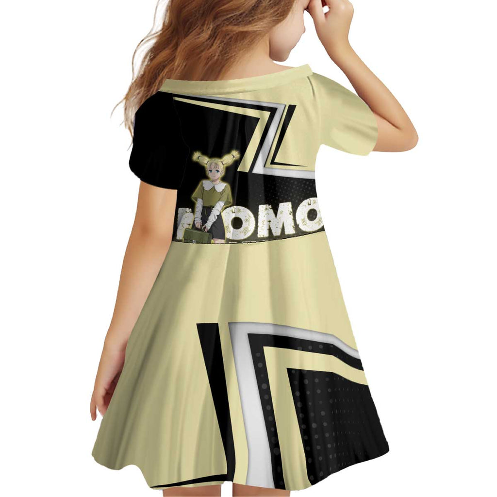Momo Nishimiya Kid Short Sleeve Dress Soft Pastel Anime Style