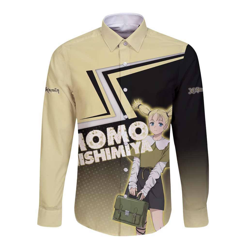 Momo Nishimiya Long Sleeve Button Shirt Soft Pastel Anime Style