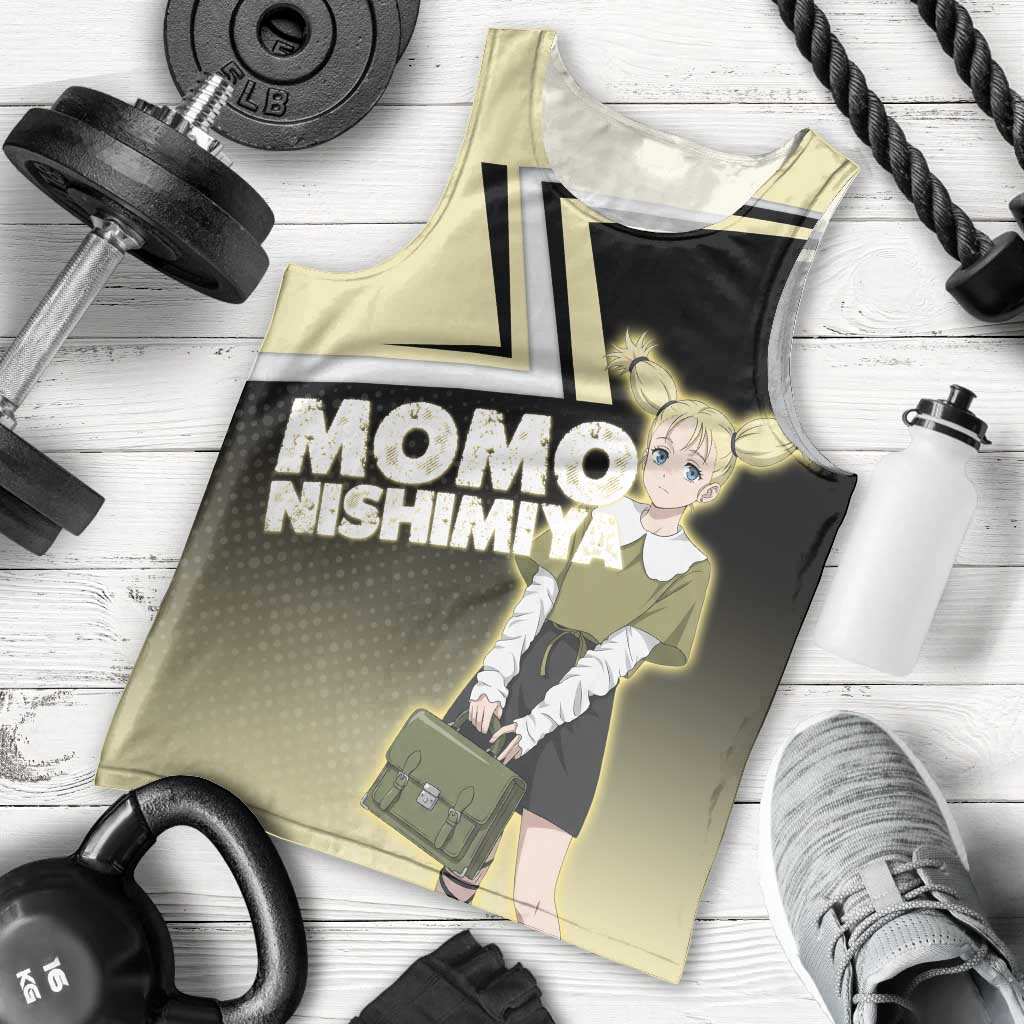 Momo Nishimiya Men Tank Top Soft Pastel Anime Style