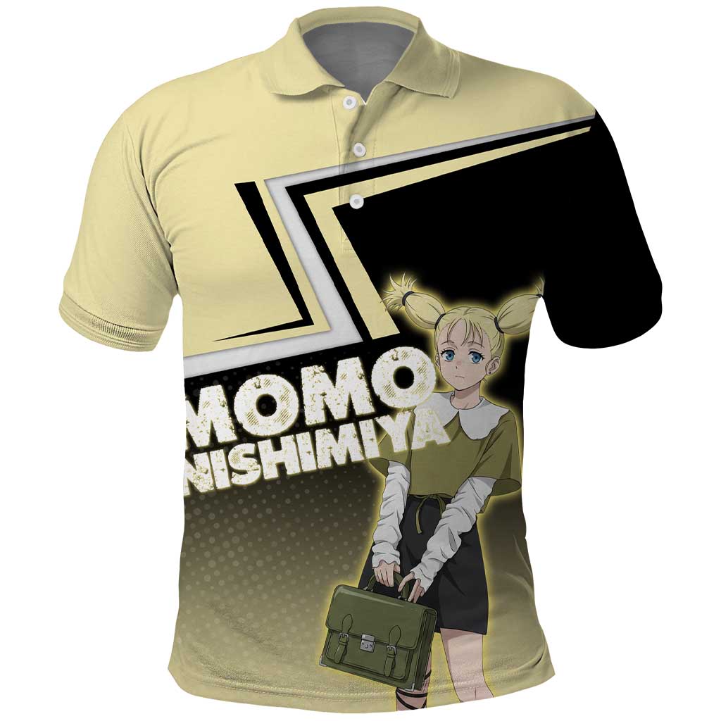 Momo Nishimiya Polo Shirt Soft Pastel Anime Style