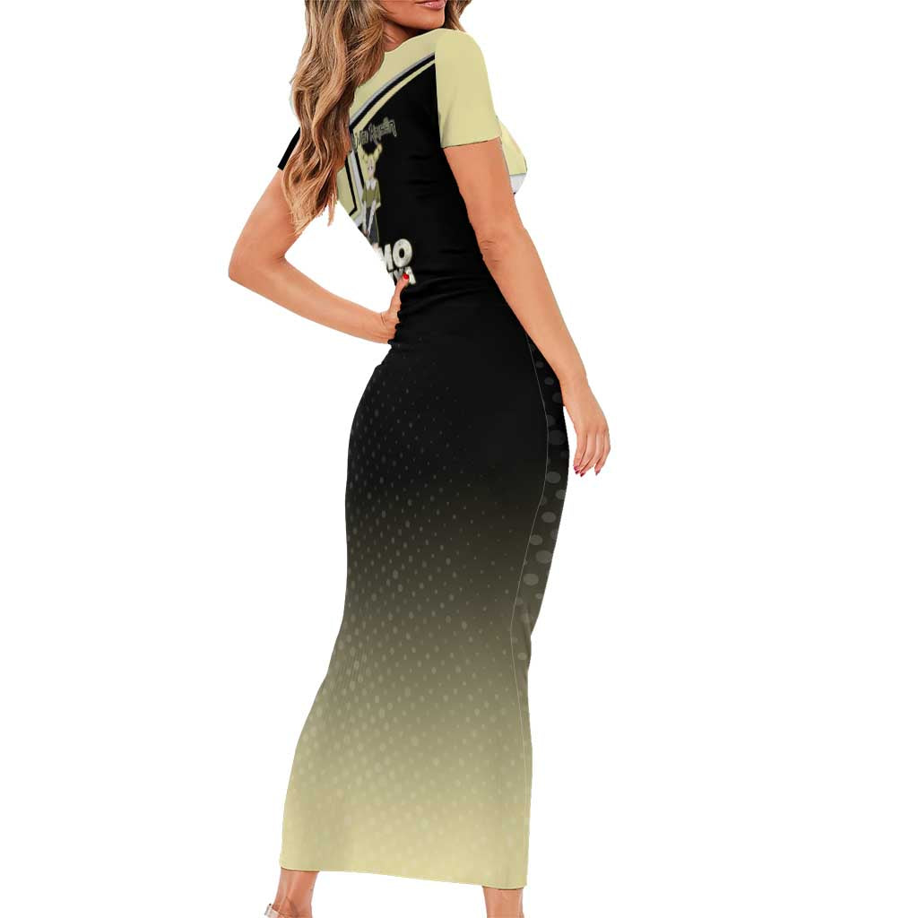 Momo Nishimiya Short Sleeve Bodycon Dress Soft Pastel Anime Style