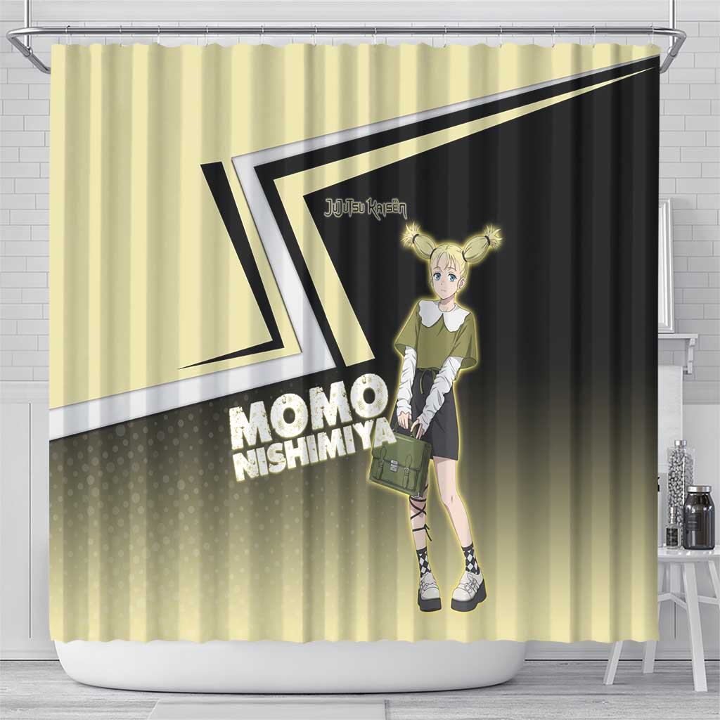 Momo Nishimiya Shower Curtain Soft Pastel Anime Style
