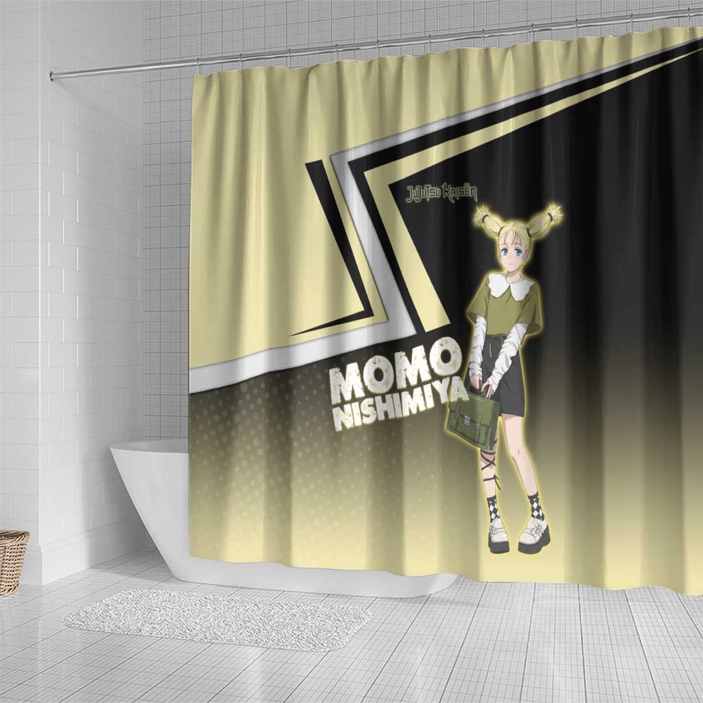 Momo Nishimiya Shower Curtain Soft Pastel Anime Style