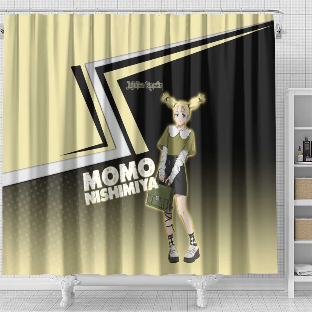 Momo Nishimiya Shower Curtain Soft Pastel Anime Style