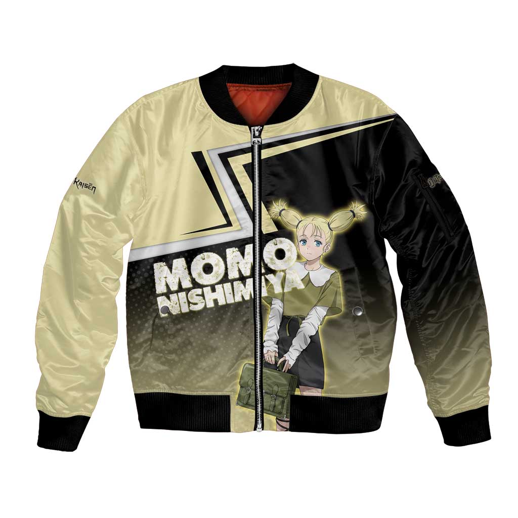 Momo Nishimiya Sleeve Zip Bomber Jacket Soft Pastel Anime Style