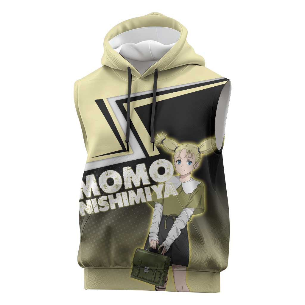 Momo Nishimiya Sleeveless Hoodie Soft Pastel Anime Style
