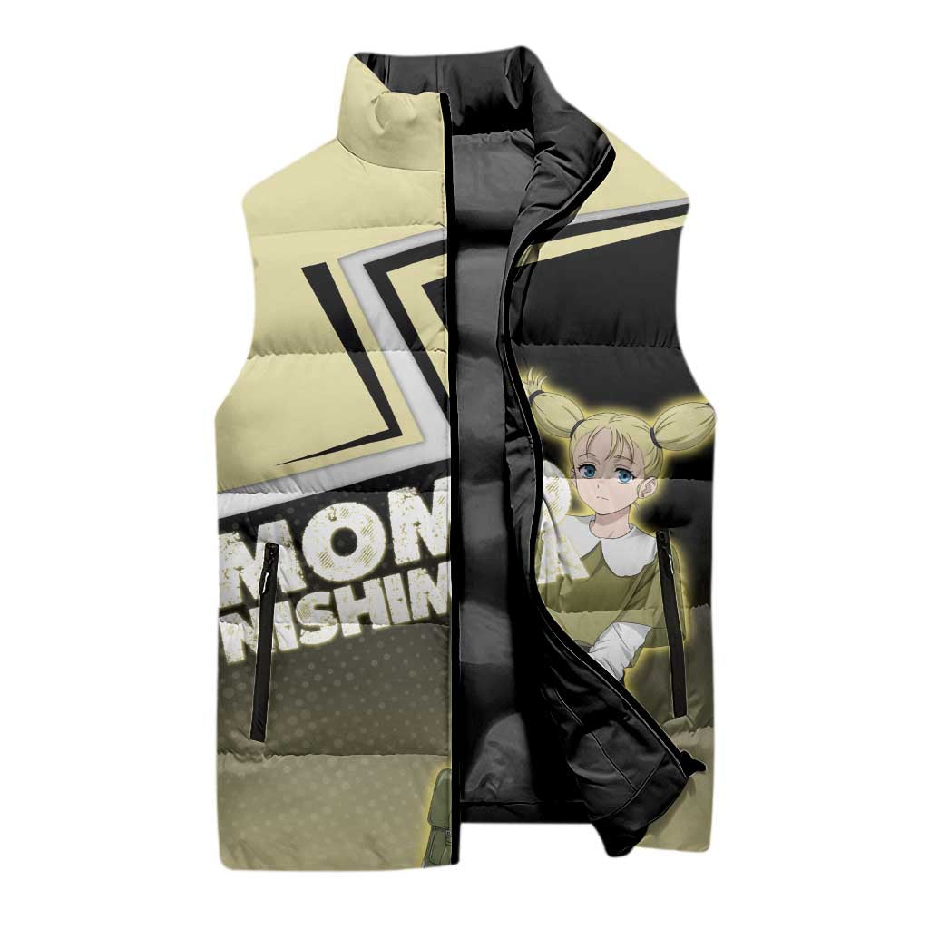 Momo Nishimiya Sleeveless Puffer Jacket Soft Pastel Anime Style