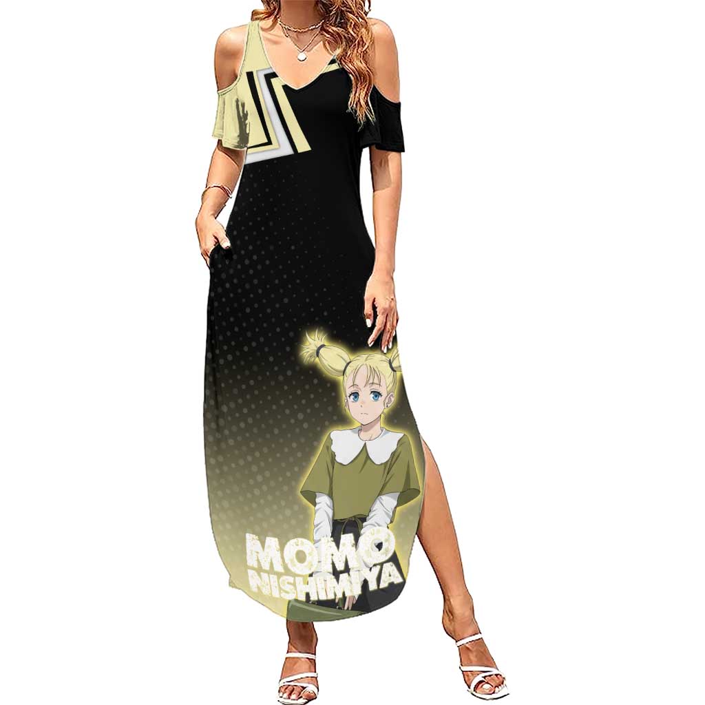 Momo Nishimiya Summer Maxi Dress Soft Pastel Anime Style