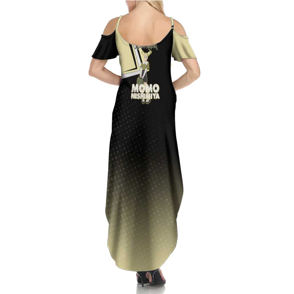 Momo Nishimiya Summer Maxi Dress Soft Pastel Anime Style