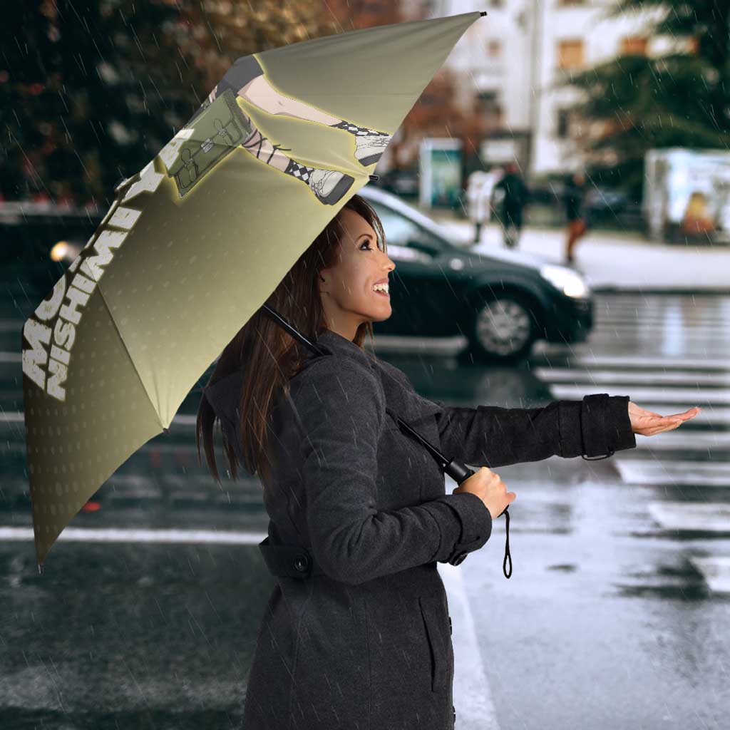 Momo Nishimiya Umbrella Soft Pastel Anime Style