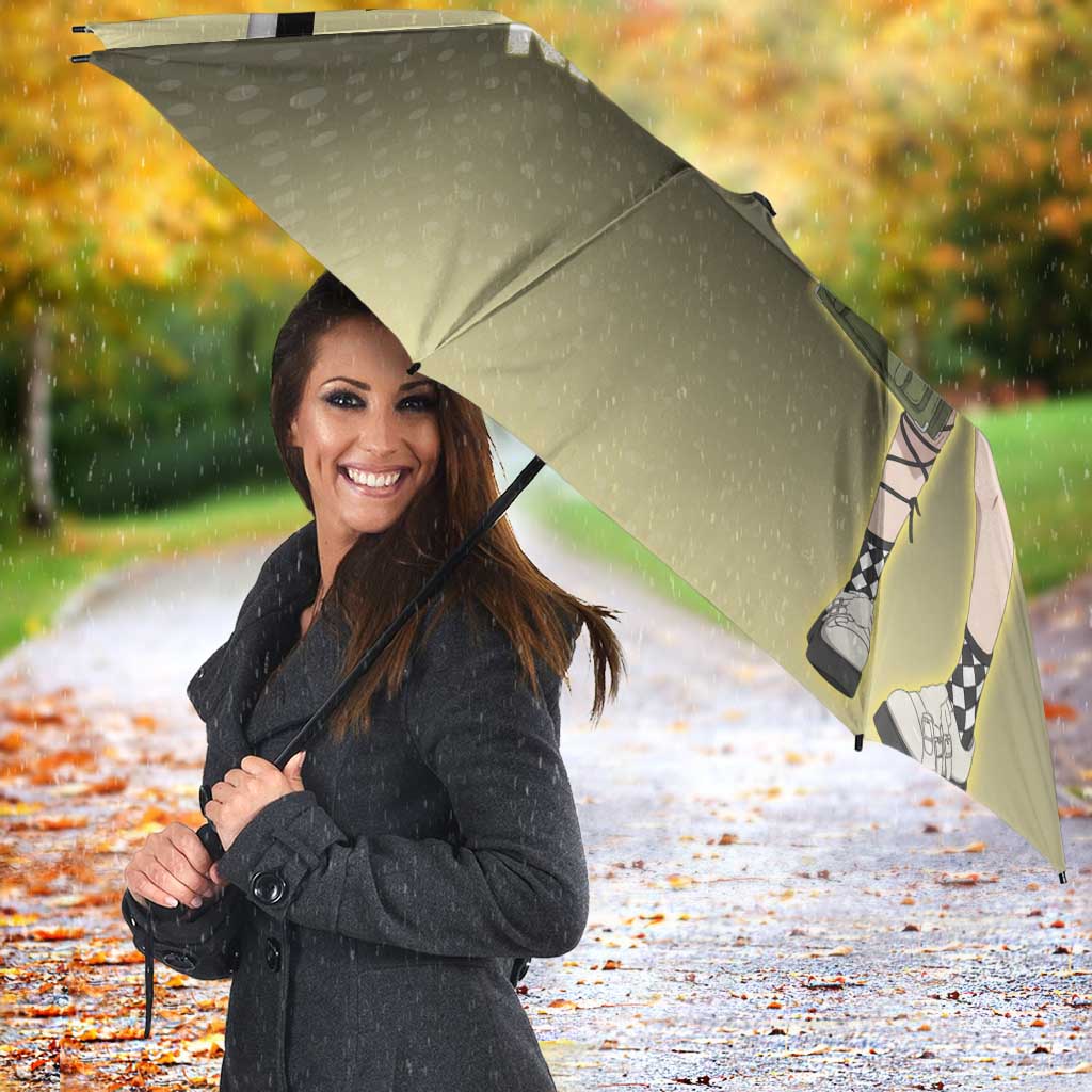 Momo Nishimiya Umbrella Soft Pastel Anime Style