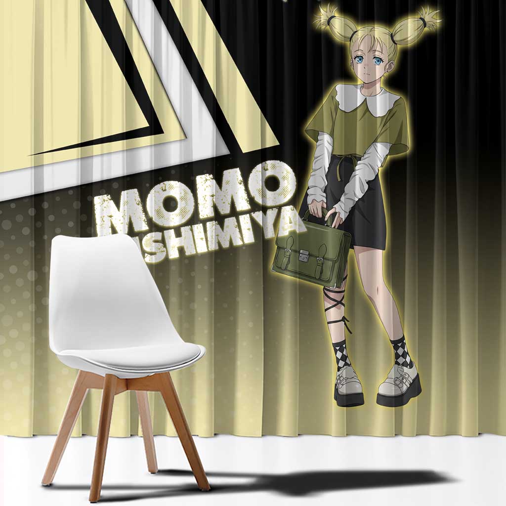 Momo Nishimiya Window Curtain Soft Pastel Anime Style