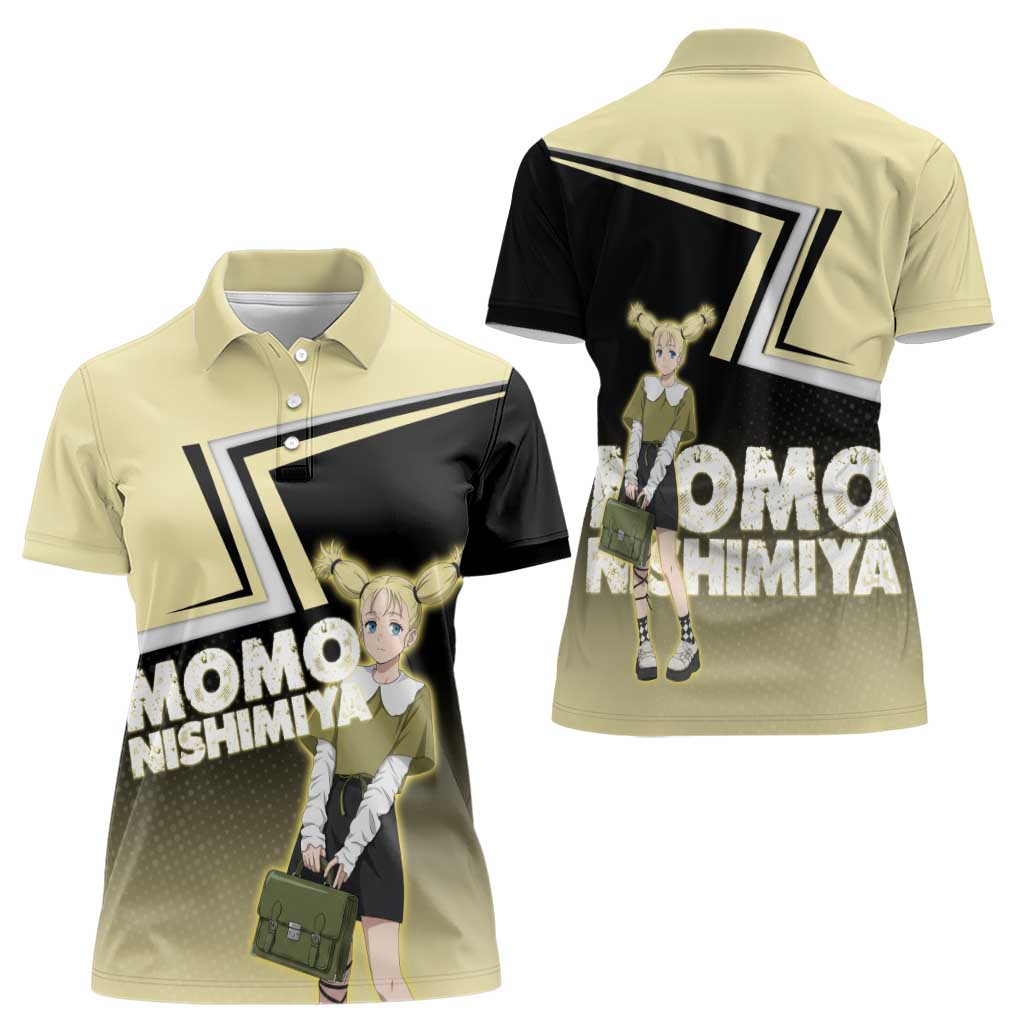 Momo Nishimiya Women Polo Shirt Soft Pastel Anime Style