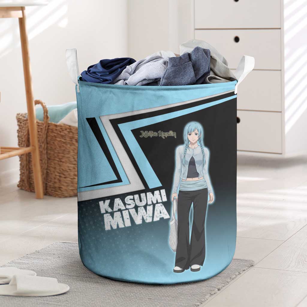 Kasumi Miwa Laundry Basket Blue Gradient Anime Style
