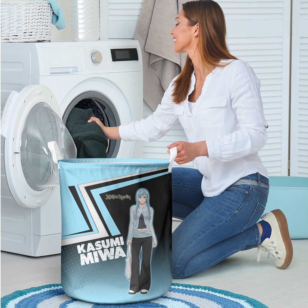 Kasumi Miwa Laundry Basket Blue Gradient Anime Style
