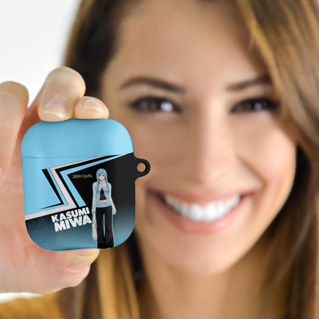 Kasumi Miwa AirPods Case Blue Gradient Anime Style