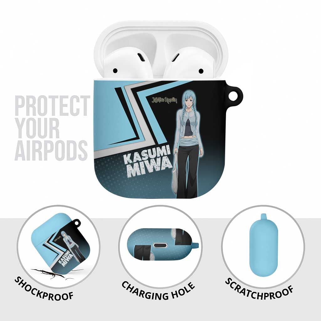 Kasumi Miwa AirPods Case Blue Gradient Anime Style