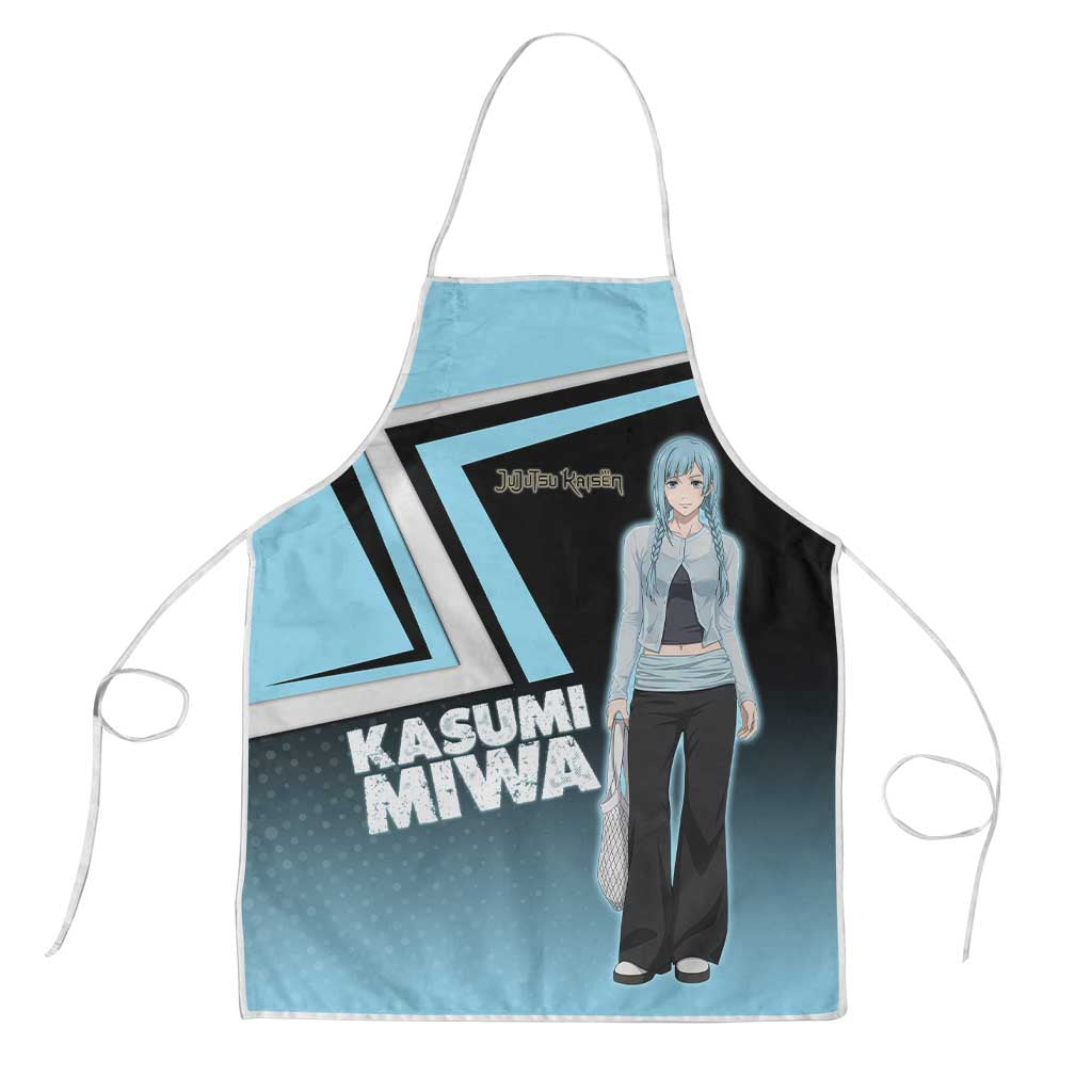 Kasumi Miwa Apron Blue Gradient Anime Style