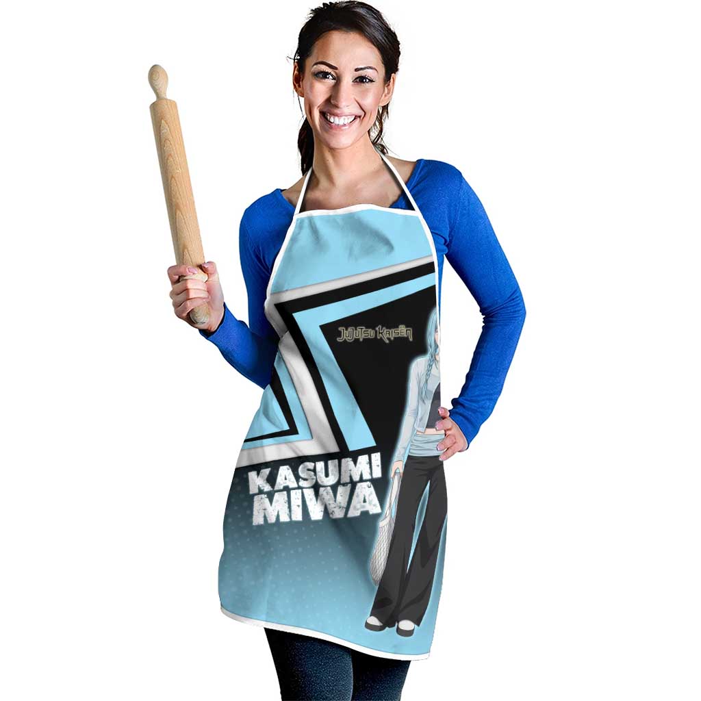 Kasumi Miwa Apron Blue Gradient Anime Style