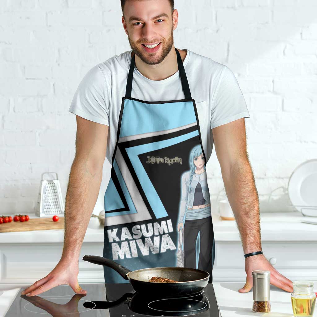 Kasumi Miwa Apron Blue Gradient Anime Style