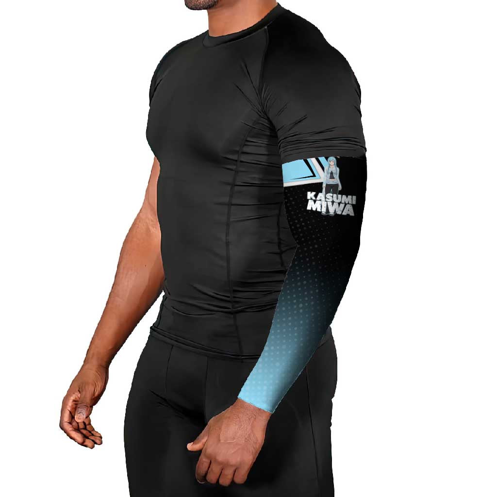 Kasumi Miwa Arm Sleeves Blue Gradient Anime Style