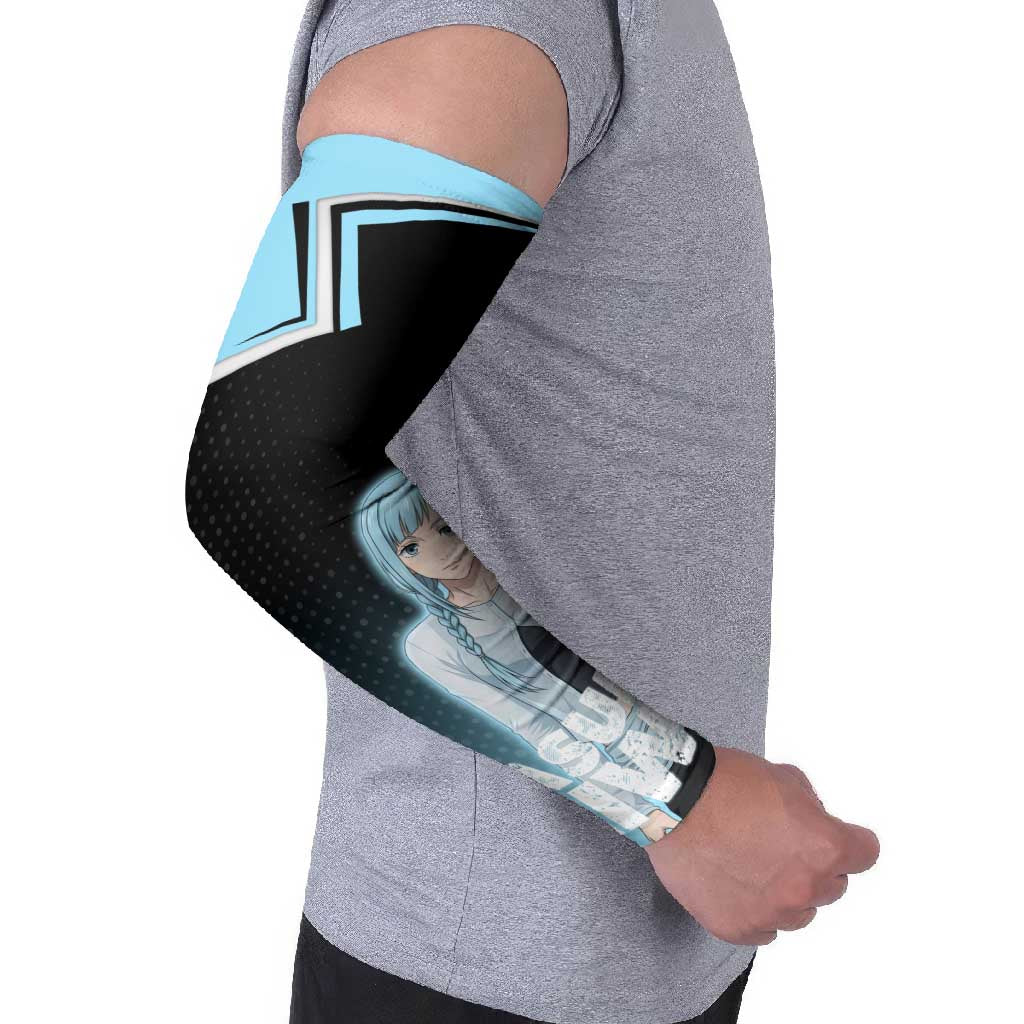 Kasumi Miwa Arm Sleeves Blue Gradient Anime Style