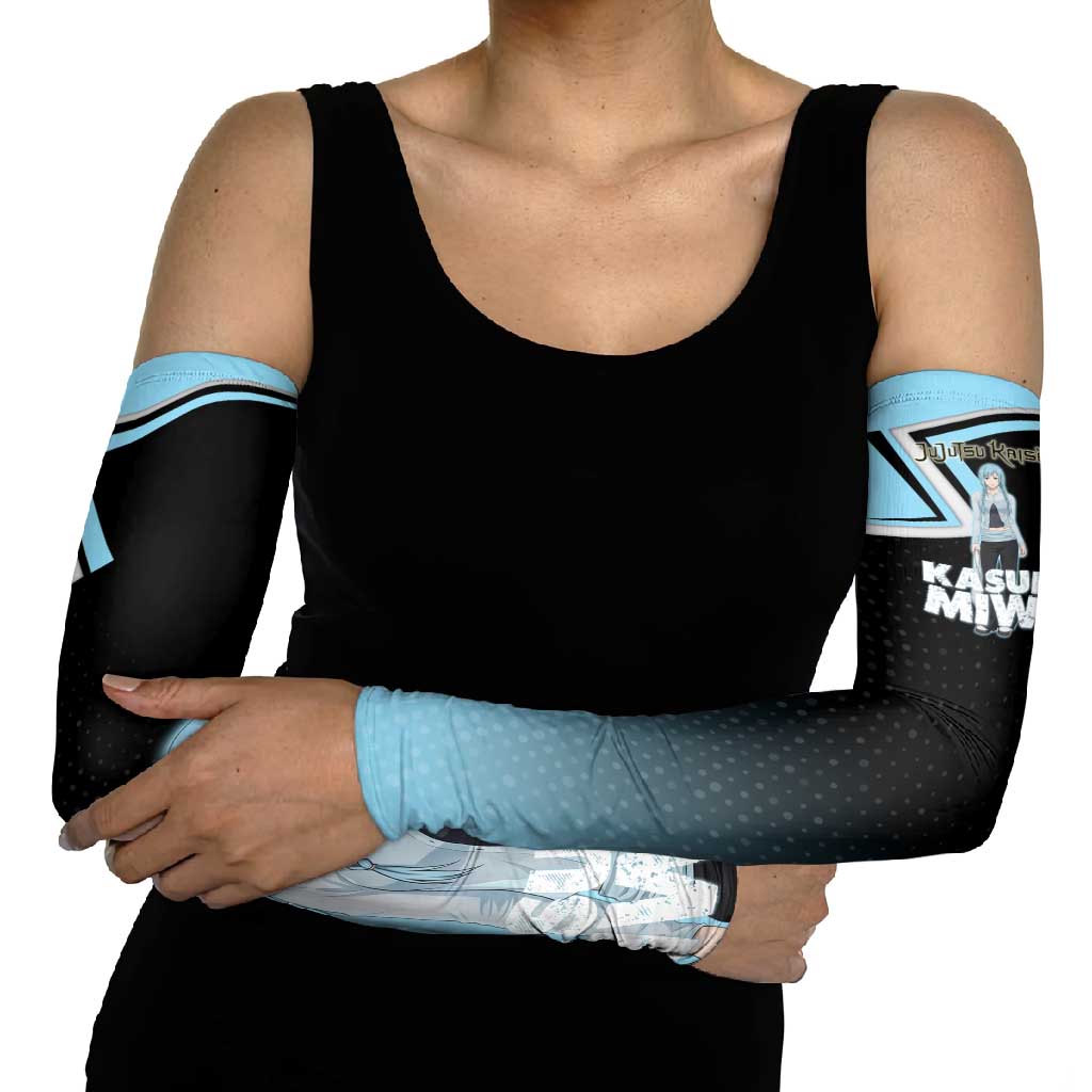 Kasumi Miwa Arm Sleeves Blue Gradient Anime Style