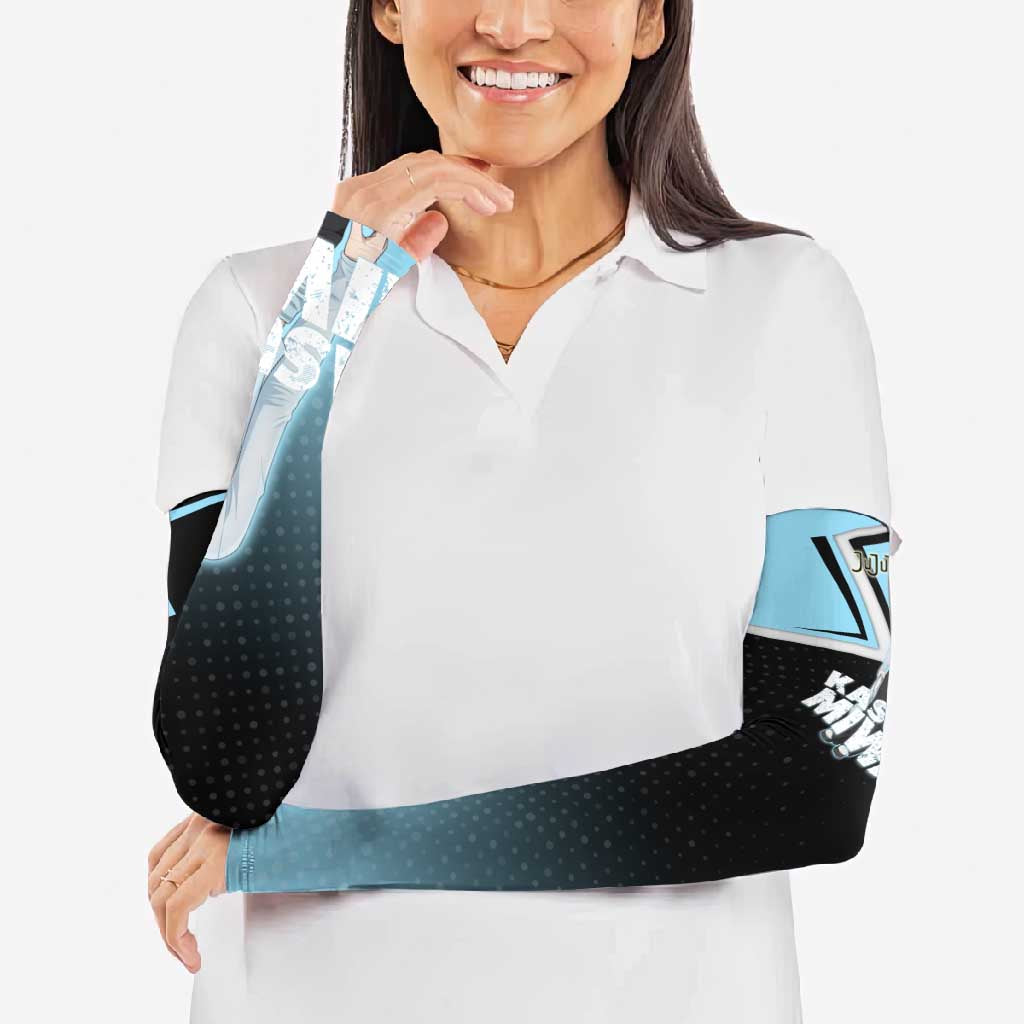 Kasumi Miwa Arm Sleeves Blue Gradient Anime Style