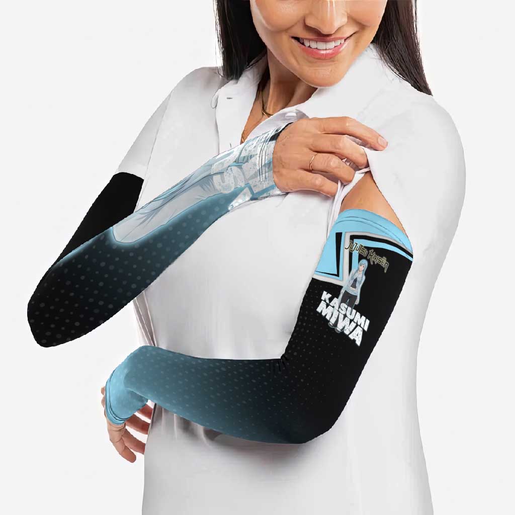 Kasumi Miwa Arm Sleeves Blue Gradient Anime Style