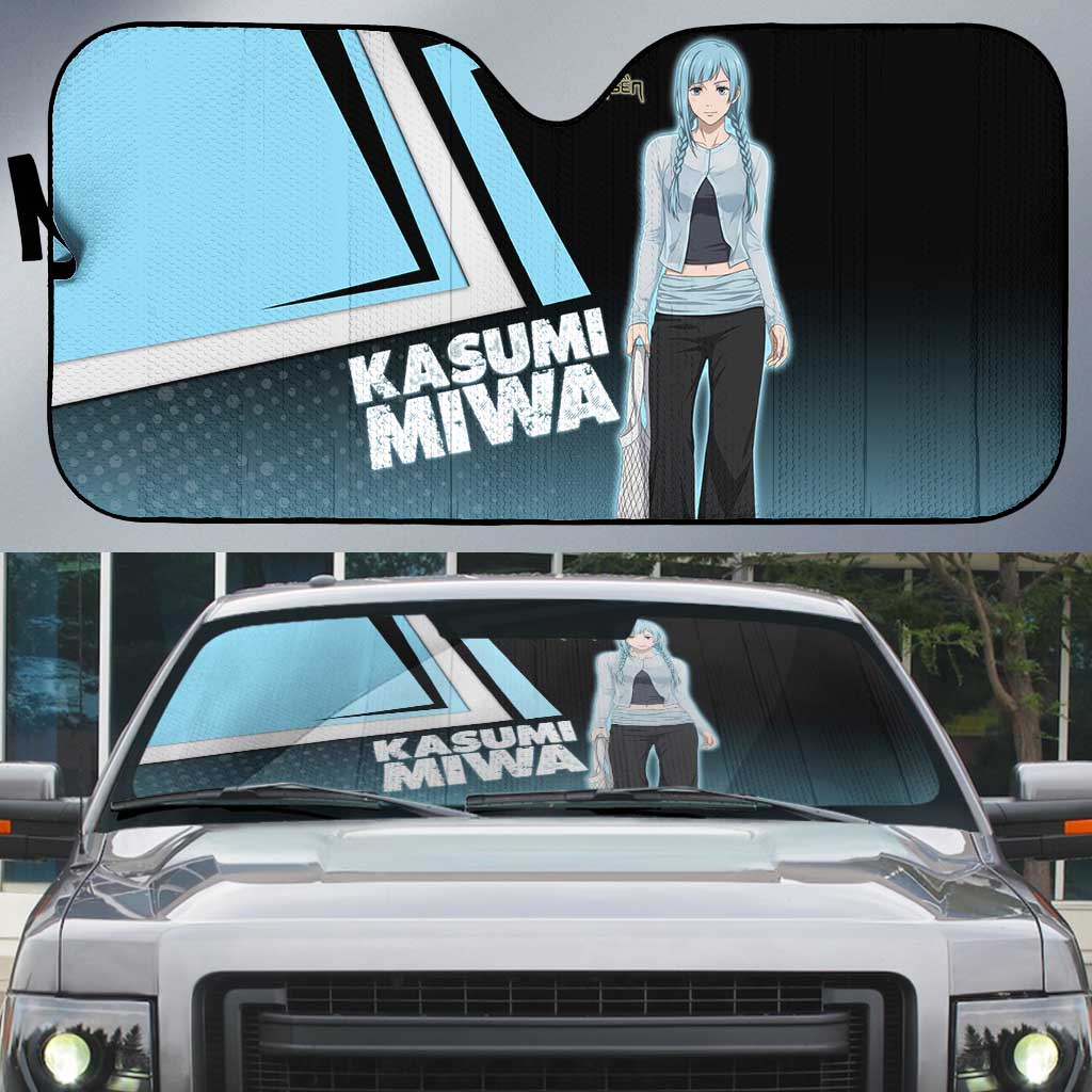 Kasumi Miwa Auto Sun Shade Blue Gradient Anime Style