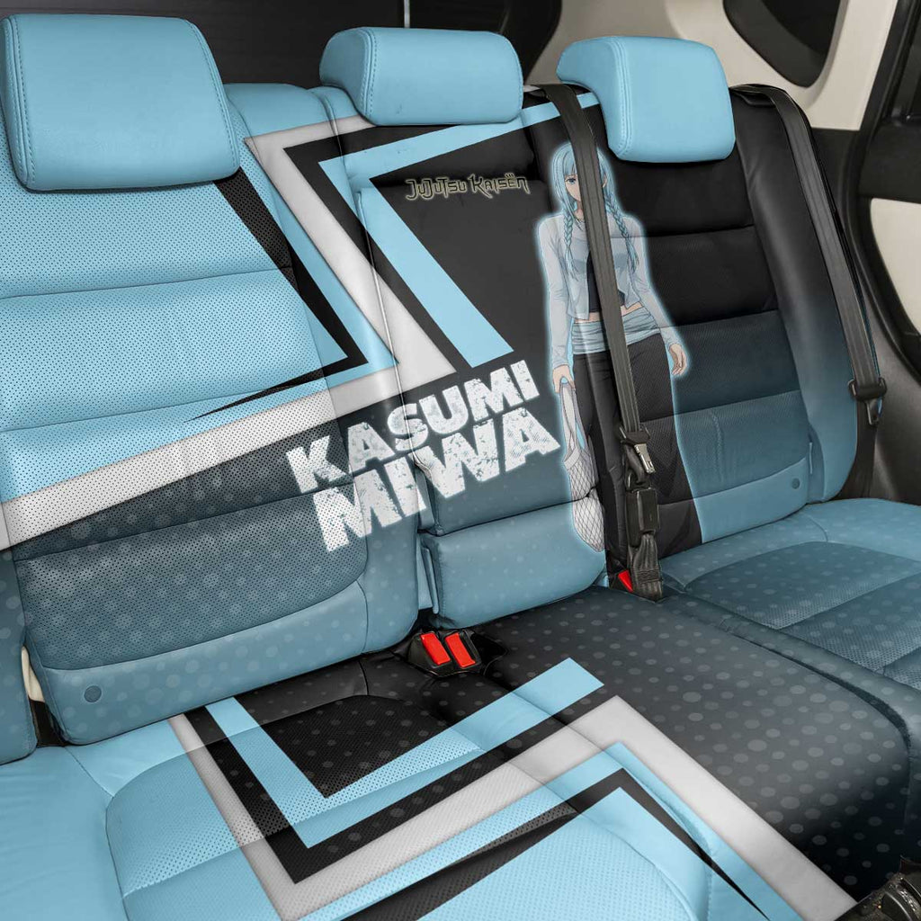 Kasumi Miwa Back Car Seat Cover Blue Gradient Anime Style