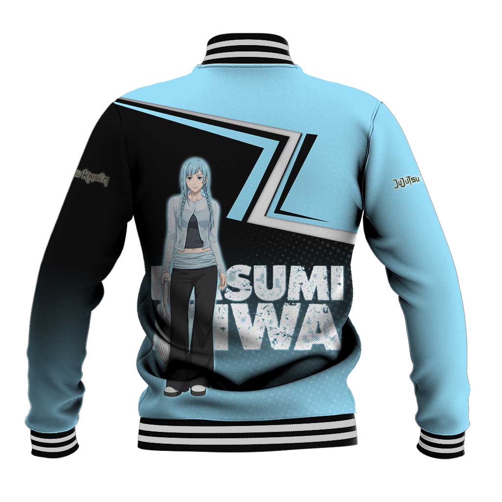 Kasumi Miwa Baseball Jacket Blue Gradient Anime Style