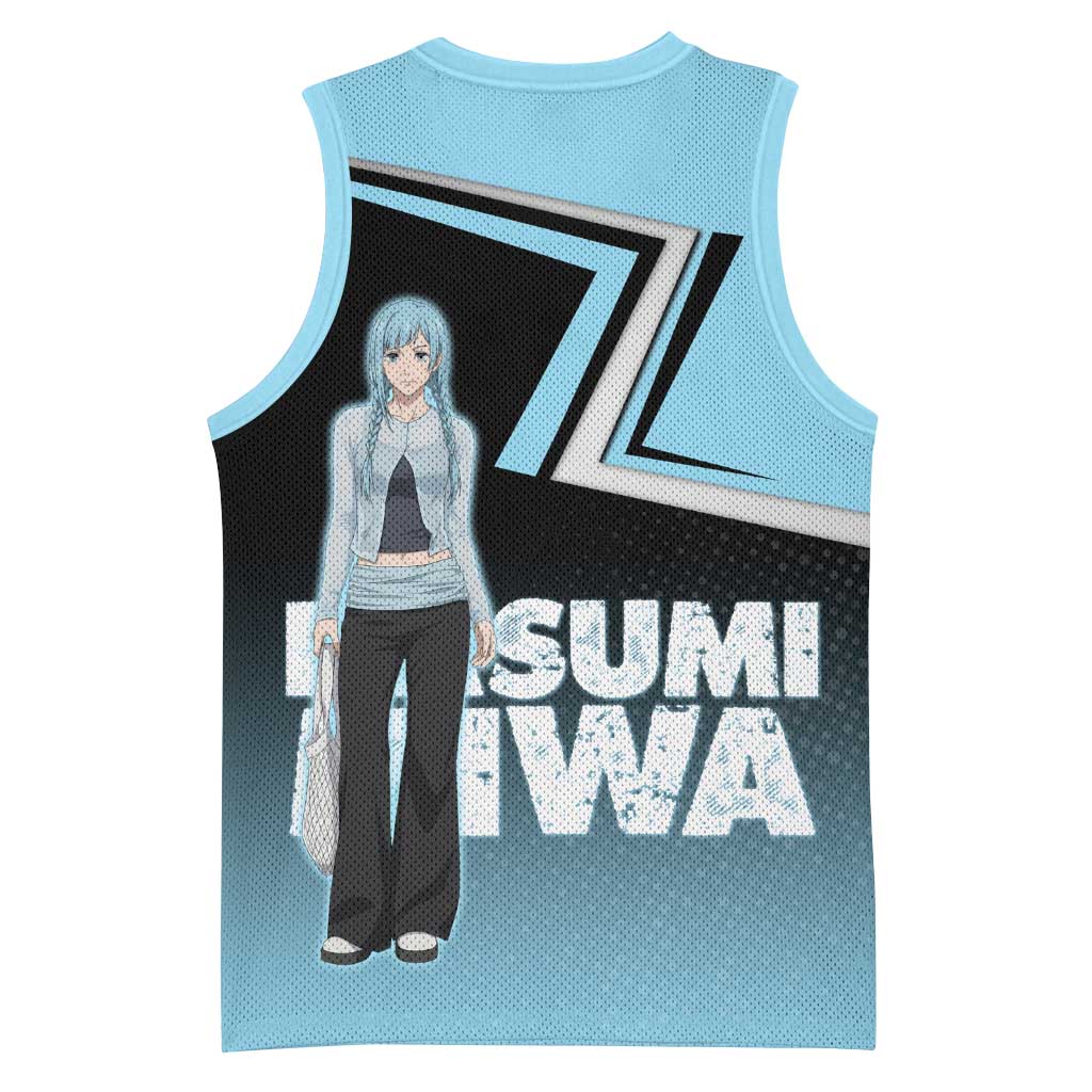 Kasumi Miwa Basketball Jersey Blue Gradient Anime Style
