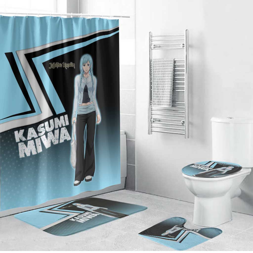 Kasumi Miwa Bathroom Set Blue Gradient Anime Style