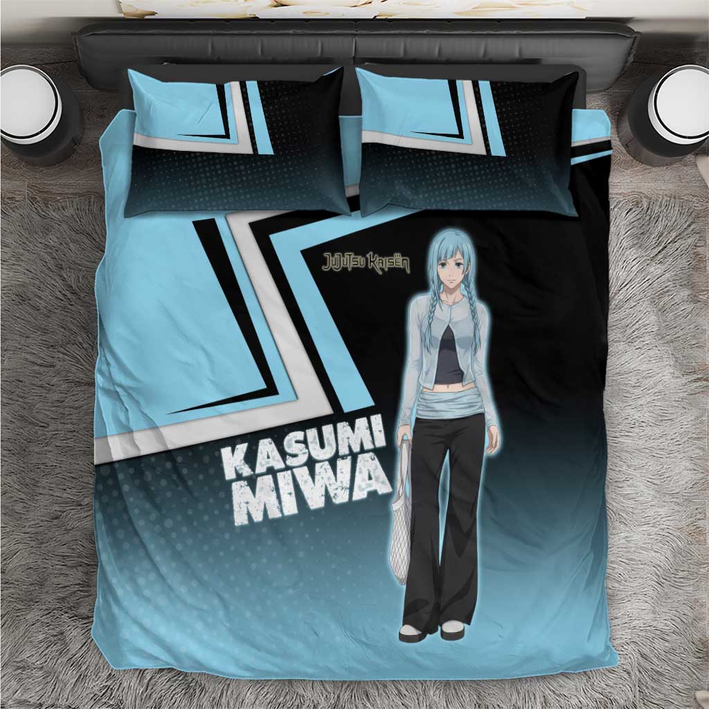 Kasumi Miwa Bedding Set Blue Gradient Anime Style