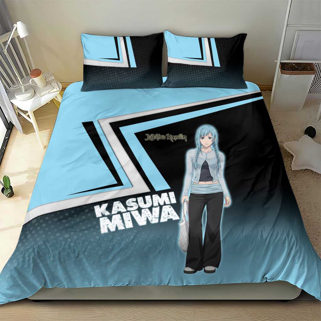 Kasumi Miwa Bedding Set Blue Gradient Anime Style