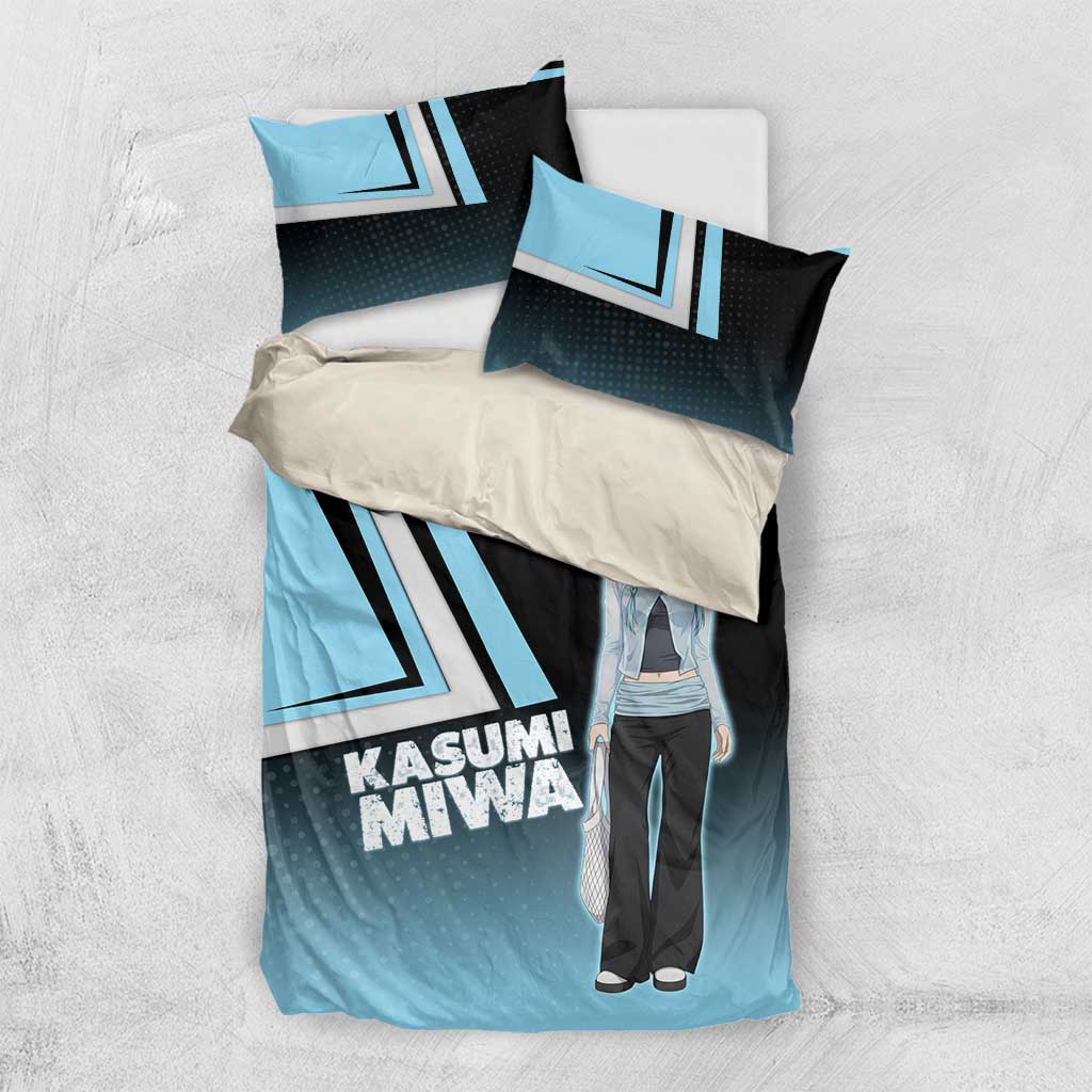 Kasumi Miwa Bedding Set Blue Gradient Anime Style