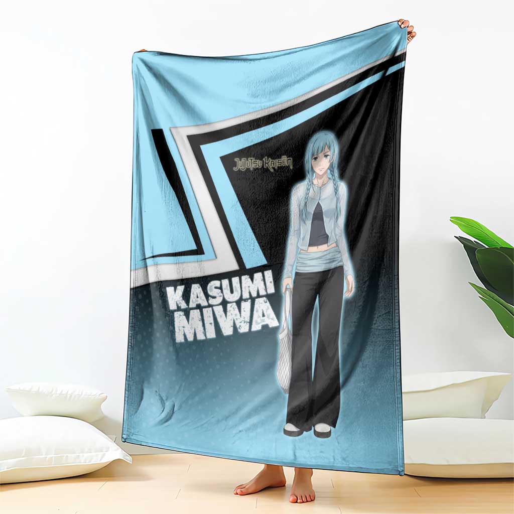 Kasumi Miwa Blanket Blue Gradient Anime Style