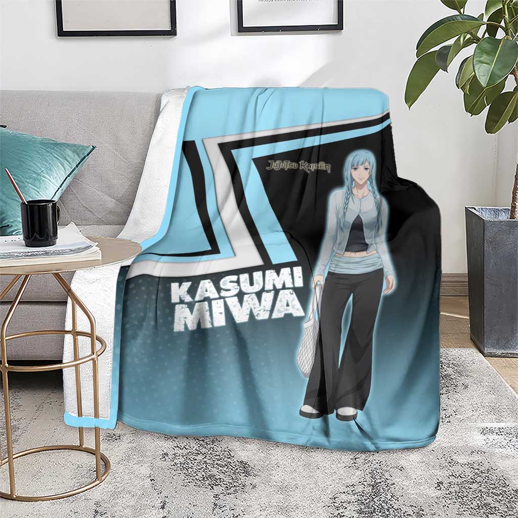 Kasumi Miwa Blanket Blue Gradient Anime Style