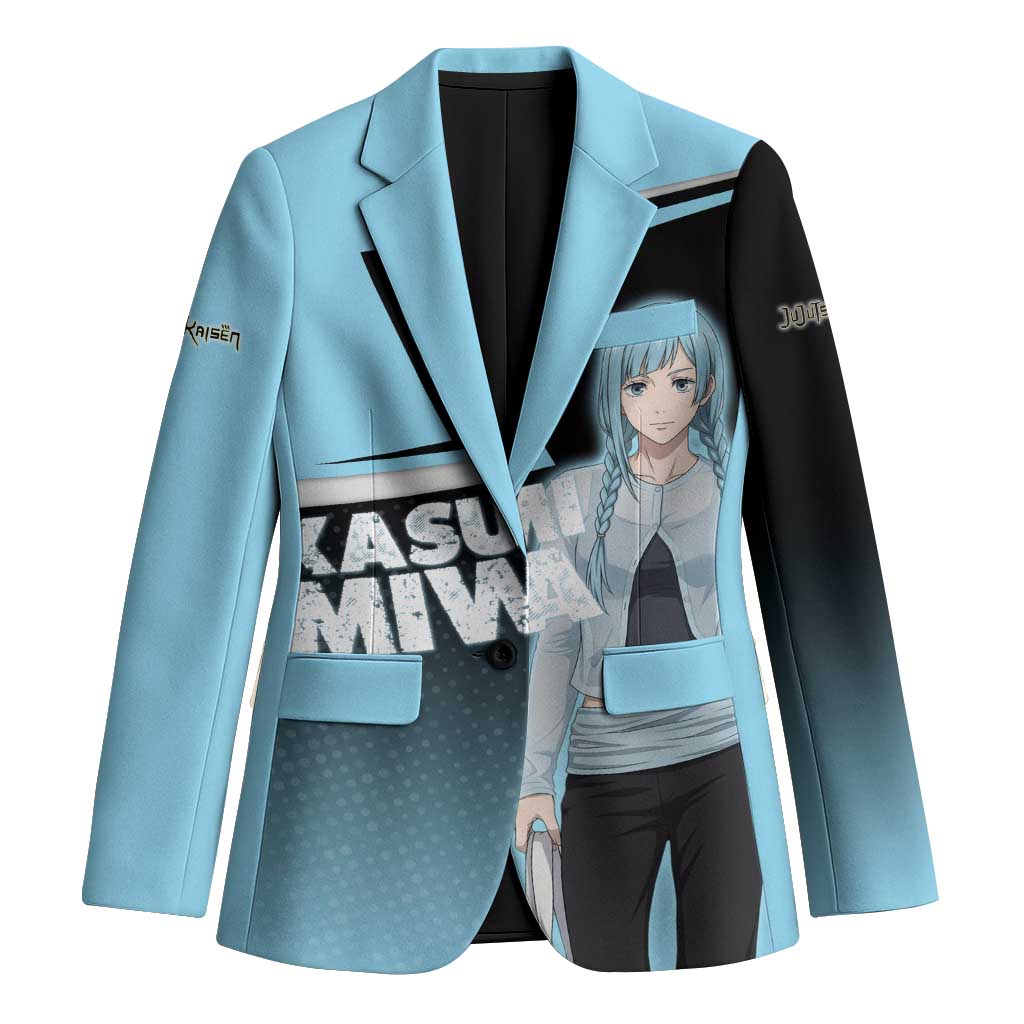 Kasumi Miwa Blazer Blue Gradient Anime Style
