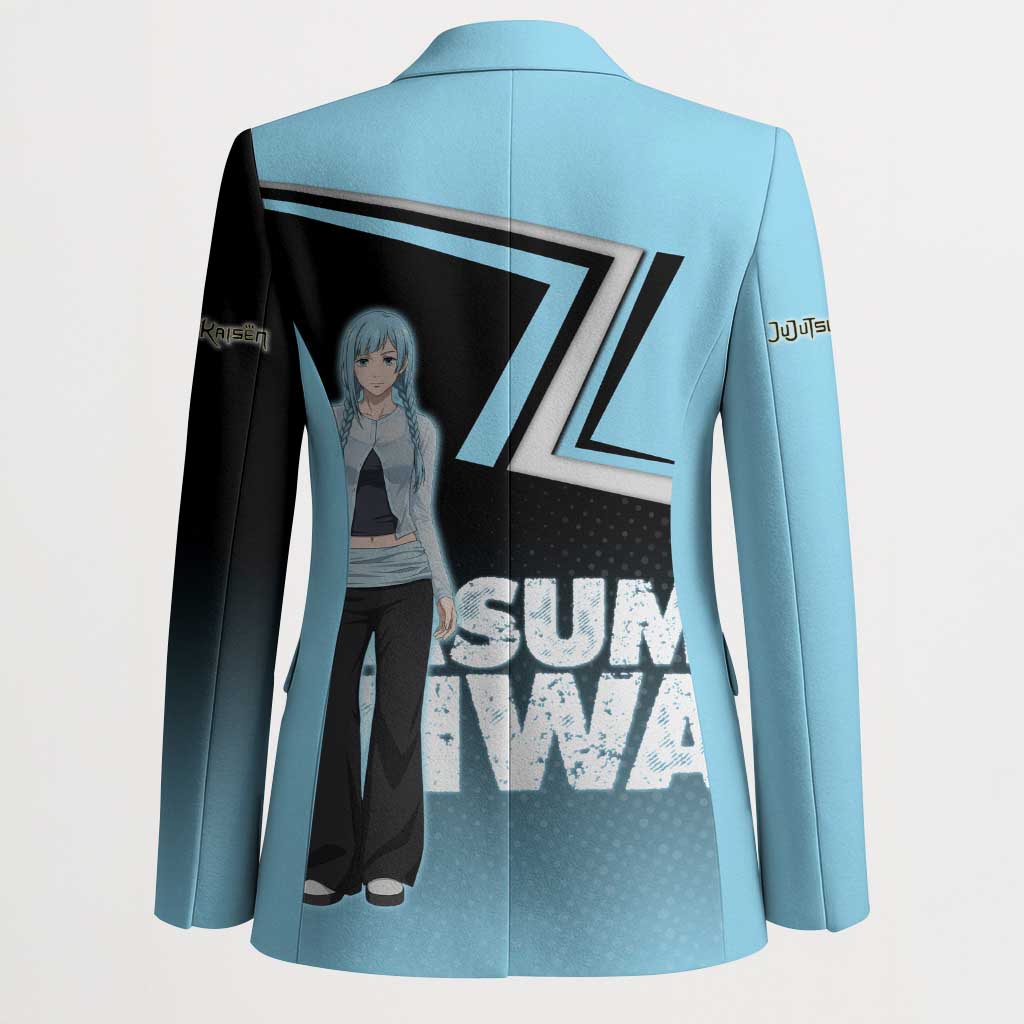Kasumi Miwa Blazer Blue Gradient Anime Style