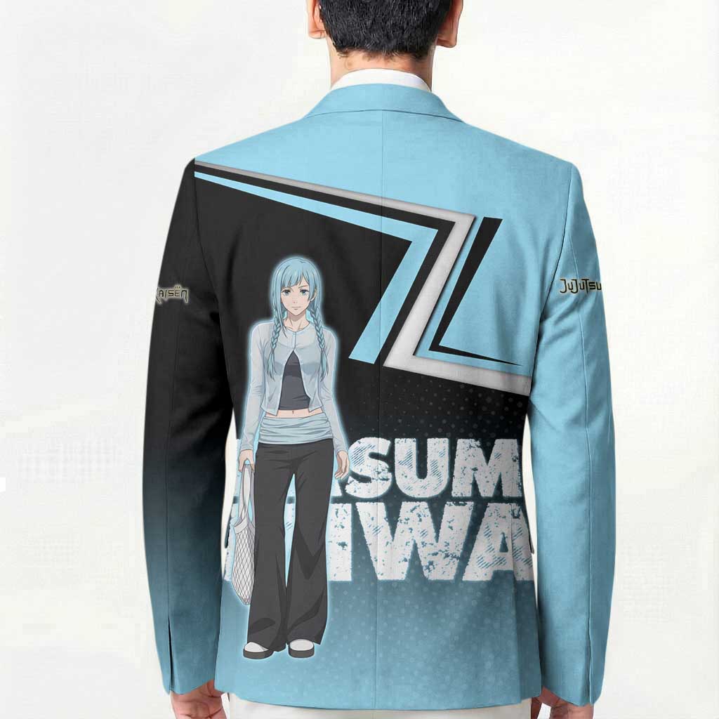 Kasumi Miwa Blazer Blue Gradient Anime Style