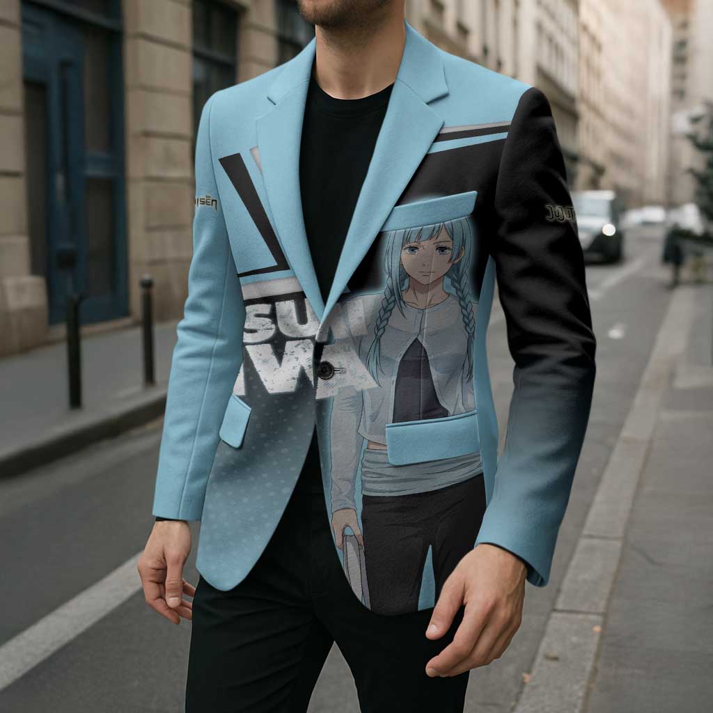 Kasumi Miwa Blazer Blue Gradient Anime Style