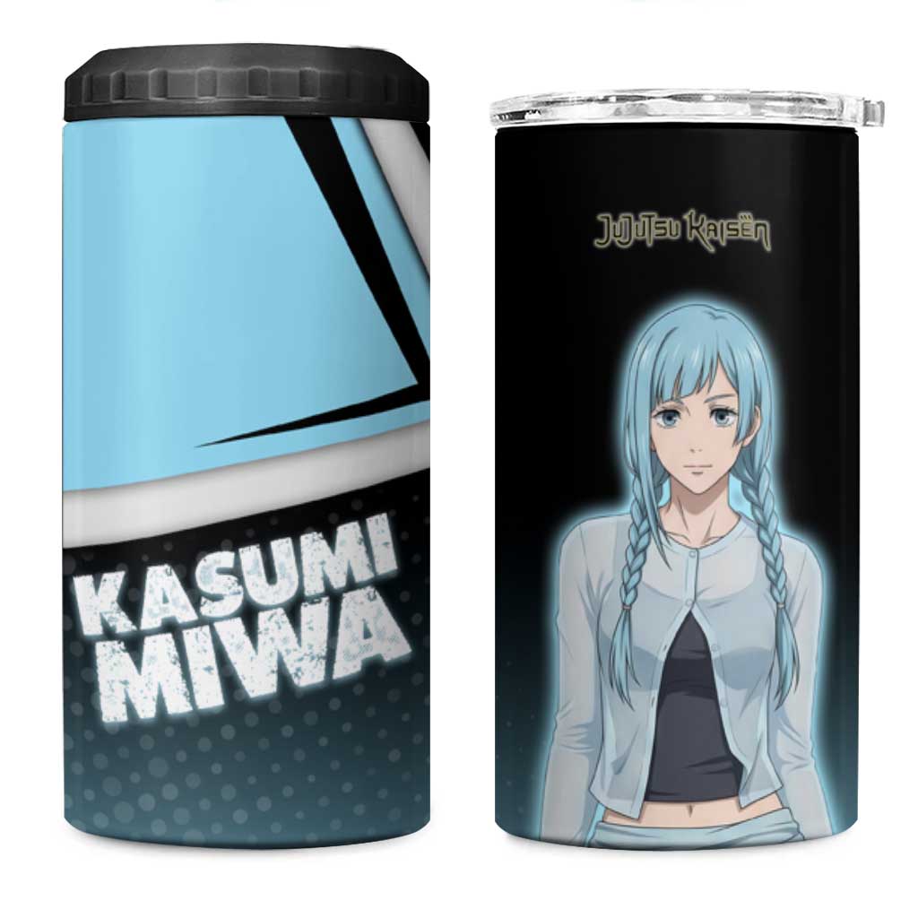 Kasumi Miwa 4 in 1 Can Cooler Tumbler Blue Gradient Anime Style