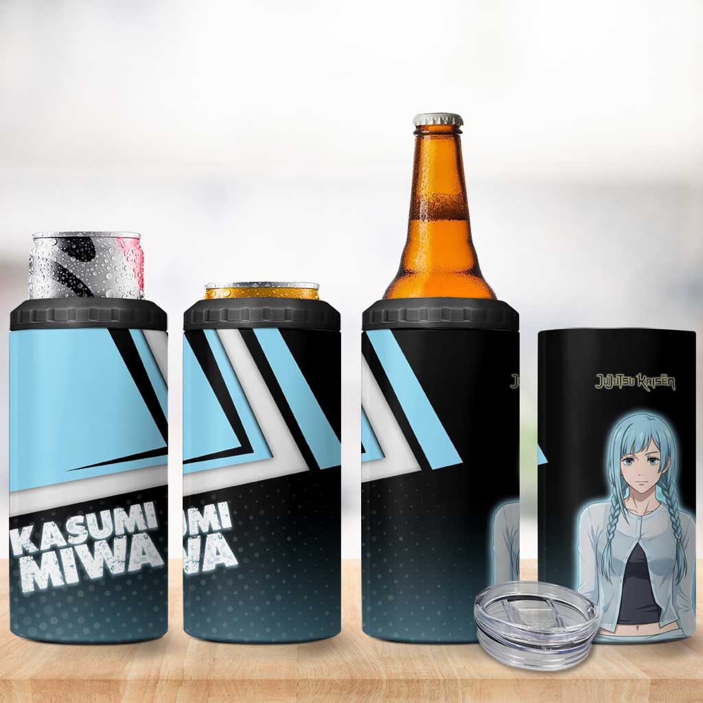 Kasumi Miwa 4 in 1 Can Cooler Tumbler Blue Gradient Anime Style