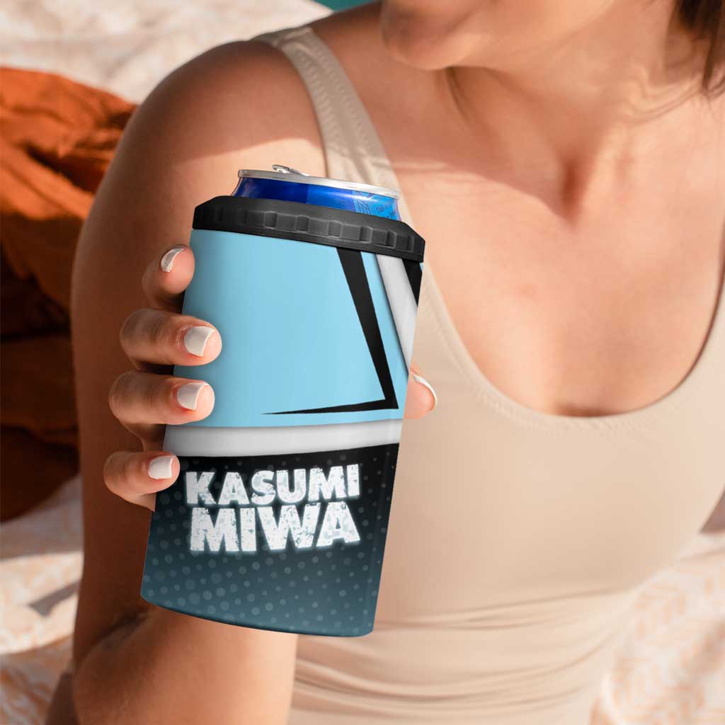 Kasumi Miwa 4 in 1 Can Cooler Tumbler Blue Gradient Anime Style