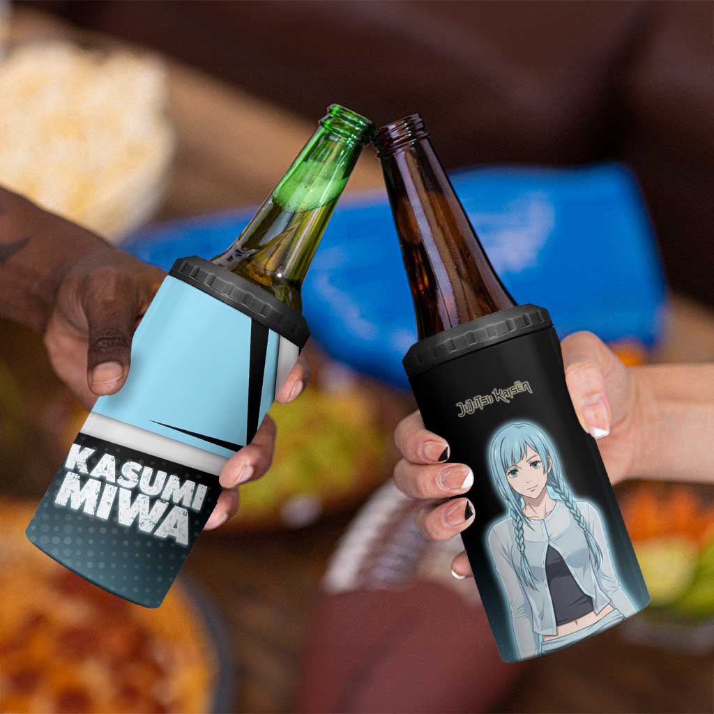 Kasumi Miwa 4 in 1 Can Cooler Tumbler Blue Gradient Anime Style